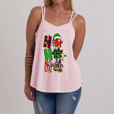 Merry Christmas Celebration Dog Owners Ho Ho Ho Meaningful Gift Women's Strappy Tank