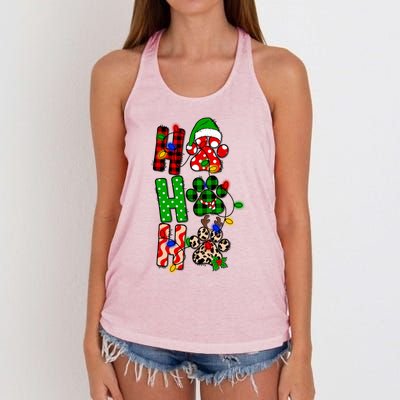 Merry Christmas Celebration Dog Owners Ho Ho Ho Meaningful Gift Women's Knotted Racerback Tank