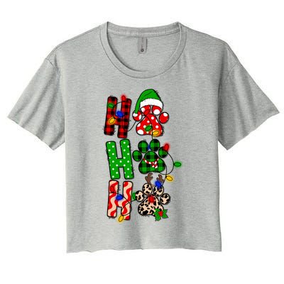 Merry Christmas Celebration Dog Owners Ho Ho Ho Meaningful Gift Women's Crop Top Tee