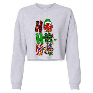 Merry Christmas Celebration Dog Owners Ho Ho Ho Meaningful Gift Cropped Pullover Crew