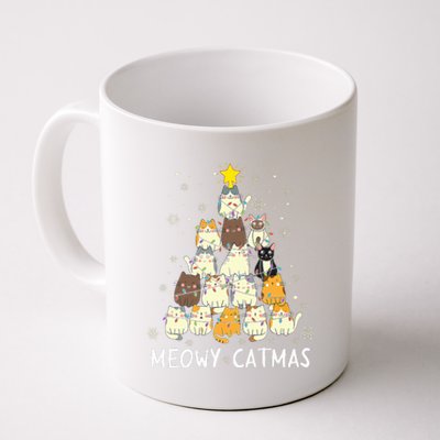 Meowy Catmas Cat Christmas Tree Xmas Funny Santa Coffee Mug