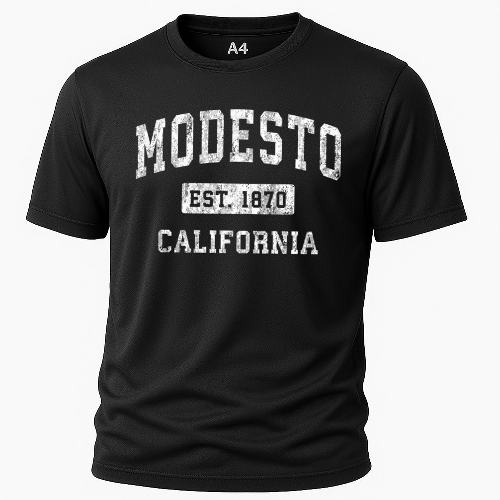 Modesto California Ca Vintage Established Sports Performance Shirt