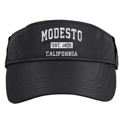 Modesto California Ca Vintage Established Sports Adult Drive Performance Visor
