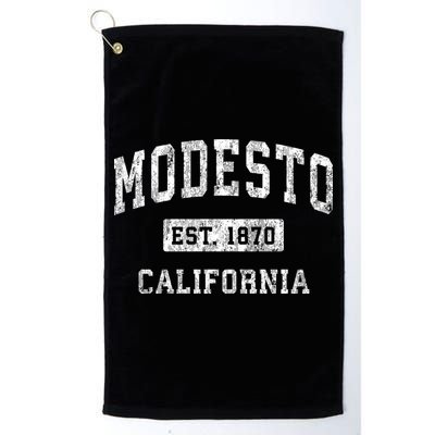 Modesto California Ca Vintage Established Sports Golf Towel