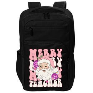 Merry Christmas Cute Teacher Disco Santa Impact Tech Backpack