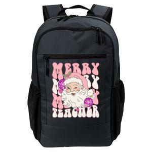 Merry Christmas Cute Teacher Disco Santa Daily Commute Backpack