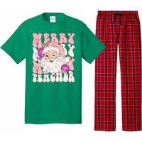 Merry Christmas Cute Teacher Disco Santa Pajama Set