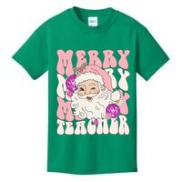 Merry Christmas Cute Teacher Disco Santa Kids T-Shirt