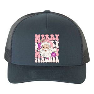 Merry Christmas Cute Teacher Disco Santa Yupoong Adult 5-Panel Trucker Hat