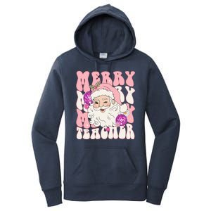 Merry Christmas Cute Teacher Disco Santa Women's Pullover Hoodie