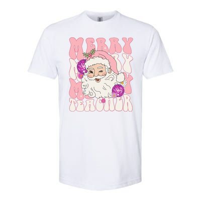 Merry Christmas Cute Teacher Disco Santa Softstyle® CVC T-Shirt