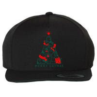 Merry Catmas Cat Christmas Tree Xmas Decorations Wool Snapback Cap