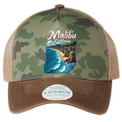 Malibu California Coastal Scenic Beach Legacy Tie Dye Trucker Hat