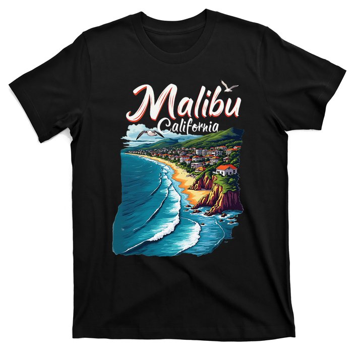 Malibu California Coastal Scenic Beach T-Shirt