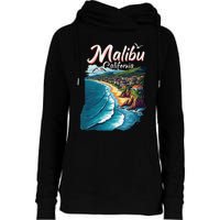 Malibu California Coastal Scenic Beach Womens Funnel Neck Pullover Hood