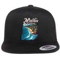 Malibu California Coastal Scenic Beach Flatbill Hat