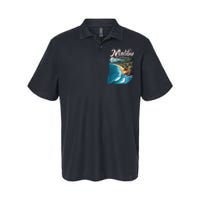 Malibu California Coastal Scenic Beach Softstyle Adult Sport Polo