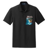 Malibu California Coastal Scenic Beach Dry Zone Grid Polo