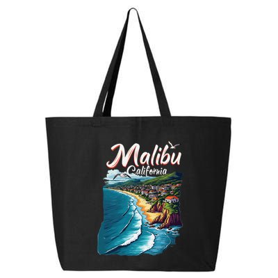 Malibu California Coastal Scenic Beach 25L Jumbo Tote
