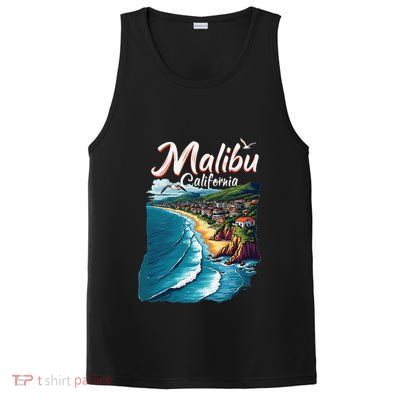 Malibu California Coastal Scenic Beach PosiCharge Competitor Tank