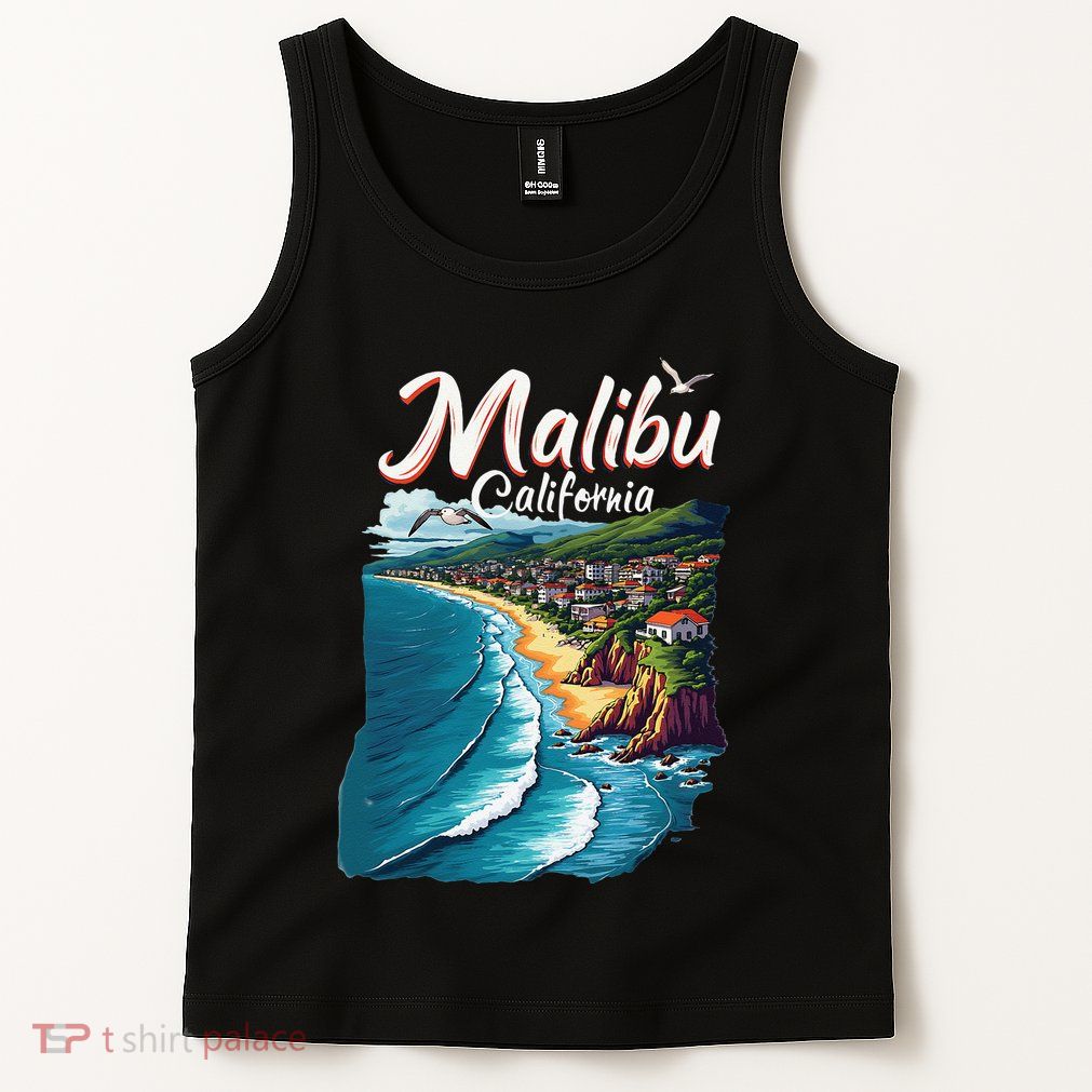 Malibu California Coastal Scenic Beach Tank Top