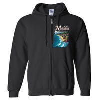 Malibu California Coastal Scenic Beach Full Zip Hoodie