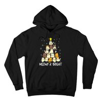 Meowy Catmas Cat Christmas Tree Xmas Funny Santa Hoodie