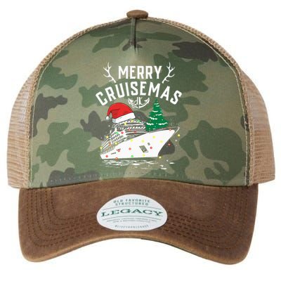 Merry Cruisemas Cruise Ship Family Christmas Funny Legacy Tie Dye Trucker Hat