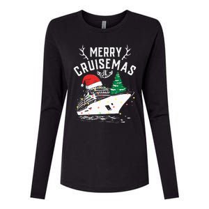 Merry Cruisemas Cruise Ship Family Christmas Funny Womens Cotton Relaxed Long Sleeve T-Shirt