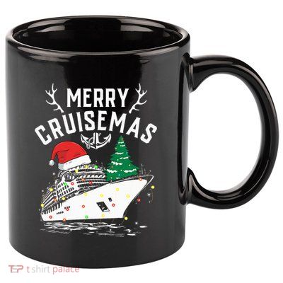 Merry Cruisemas Cruise Ship Family Christmas Funny 11oz C Handle Ceramic Mug