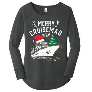 Merry Cruisemas Cruise Ship Family Christmas Funny Women's Perfect Tri Tunic Long Sleeve Shirt