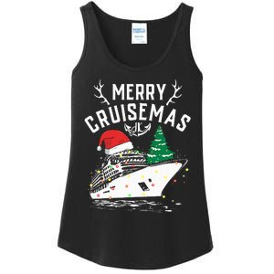 Merry Cruisemas Cruise Ship Family Christmas Funny Ladies Essential Tank