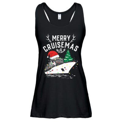 Merry Cruisemas Cruise Ship Family Christmas Funny Ladies Essential Flowy Tank