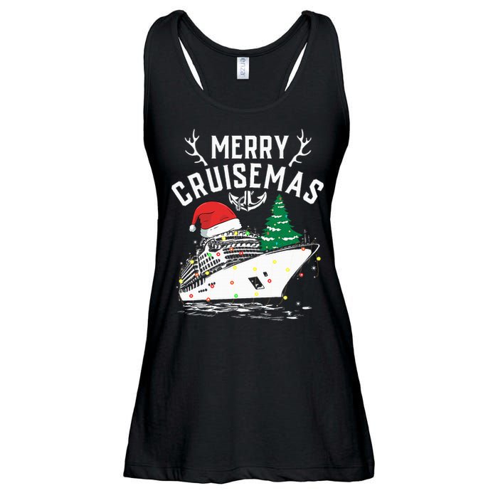 Merry Cruisemas Cruise Ship Family Christmas Funny Ladies Essential Flowy Tank