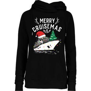 Merry Cruisemas Cruise Ship Family Christmas Funny Womens Funnel Neck Pullover Hood