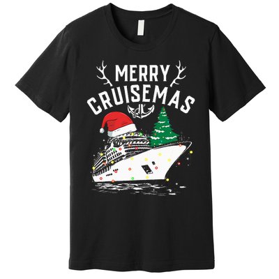 Merry Cruisemas Cruise Ship Family Christmas Funny Premium T-Shirt