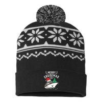 Merry Cruisemas Cruise Ship Family Christmas Funny USA-Made Snowflake Beanie