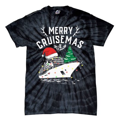 Merry Cruisemas Cruise Ship Family Christmas Funny Tie-Dye T-Shirt