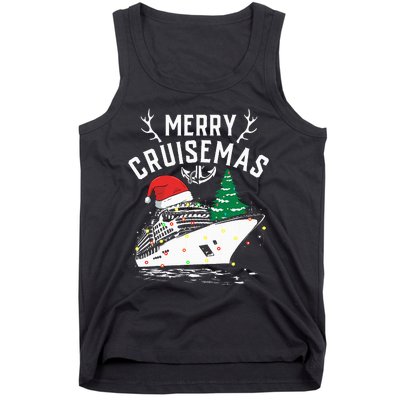 Merry Cruisemas Cruise Ship Family Christmas Funny Tank Top