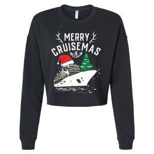 Merry Cruisemas Cruise Ship Family Christmas Funny Cropped Pullover Crew