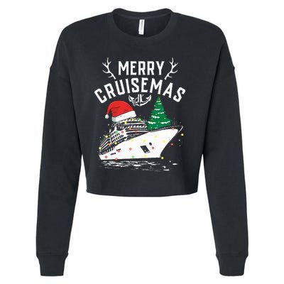 Merry Cruisemas Cruise Ship Family Christmas Funny Cropped Pullover Crew