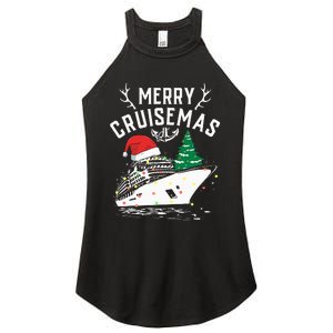 Merry Cruisemas Cruise Ship Family Christmas Funny Women's Perfect Tri Rocker Tank