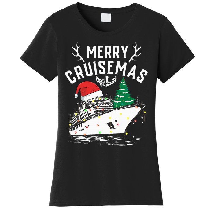 Merry Cruisemas Cruise Ship Family Christmas Funny Women's T-Shirt