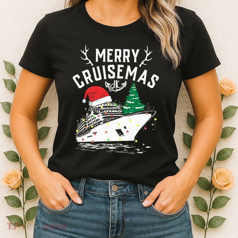 Merry Cruisemas Cruise Ship Family Christmas Funny Womens T-Shirt