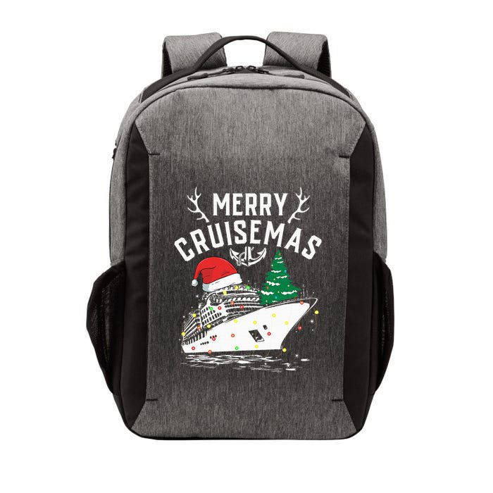 Merry Cruisemas Cruise Ship Family Christmas Funny Vector Backpack