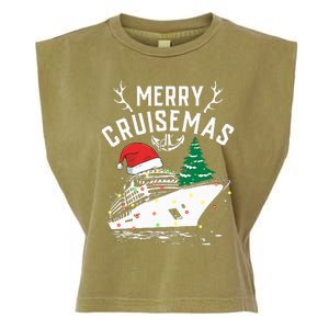 Merry Cruisemas Cruise Ship Family Christmas Funny Garment-Dyed Women's Muscle Tee