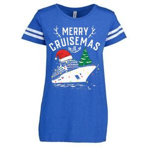 Merry Cruisemas Cruise Ship Family Christmas Funny Enza Ladies Jersey Football T-Shirt