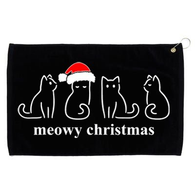 Meowy Catmas Cat Christmas Cute Kitten Cats Santa Hat Xmas Grommeted Golf Towel