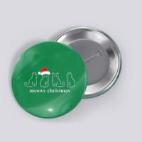 Meowy Catmas Cat Christmas Cute Kitten Cats Santa Hat Xmas Button