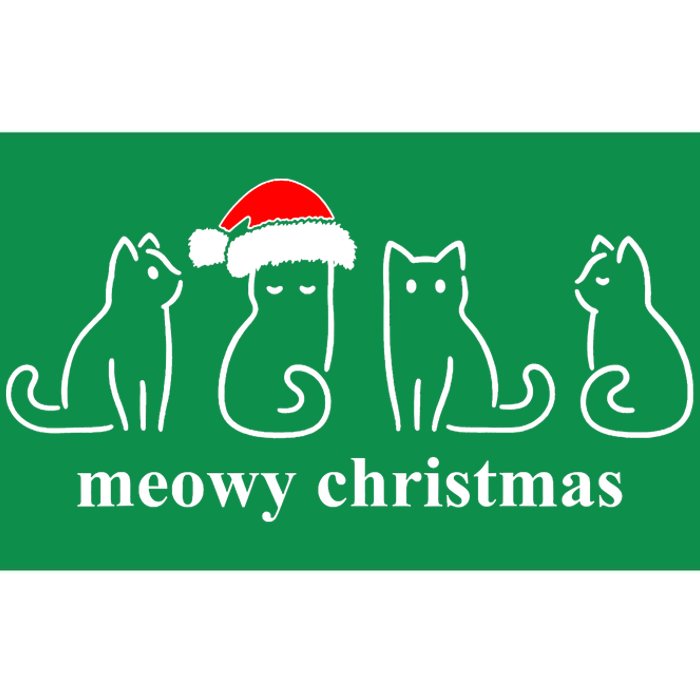 Meowy Catmas Cat Christmas Cute Kitten Cats Santa Hat Xmas Bumper Sticker